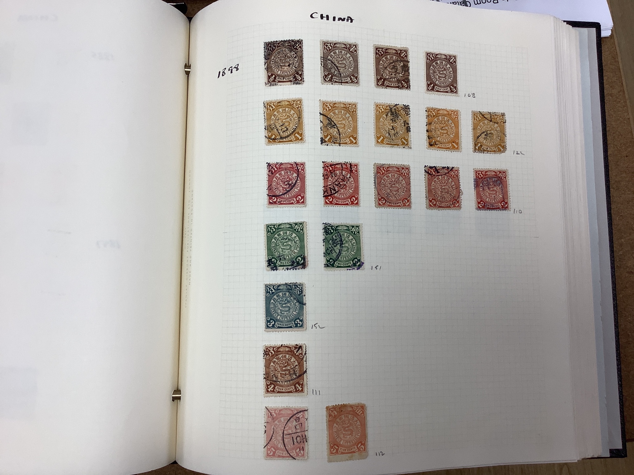 Two albums of foreign stamps with Europe, China from 1884, Japan, German States